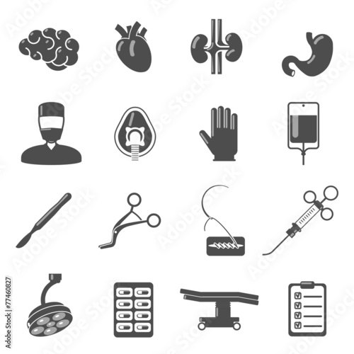 Surgery Icons Black