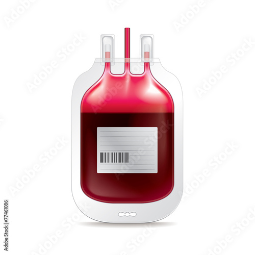 Fototapeta Donate blood isolated on white vector