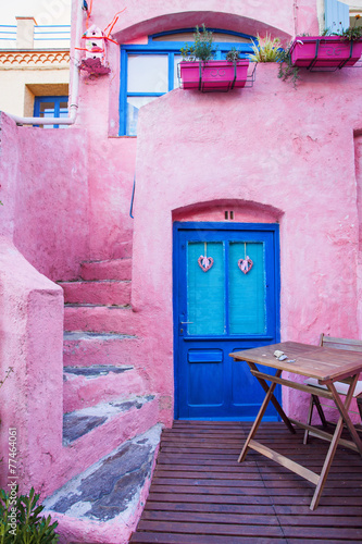 Colorful facade, Collioure, France