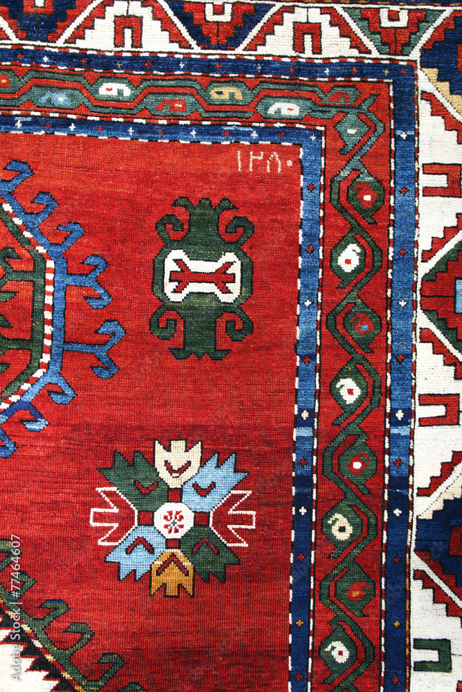 The part of handmade azerbaijan carpet The part of handmade azerbaijan carpet