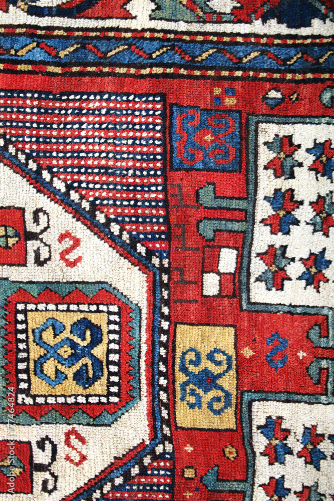 The part of handmade azerbaijan carpet The part of handmade azerbaijan carpet