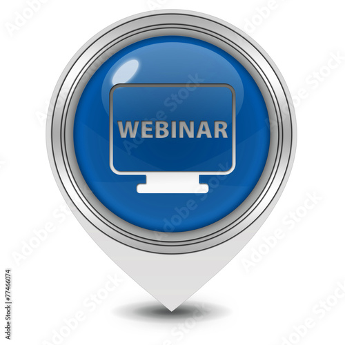 Webinar pointer icon on white background