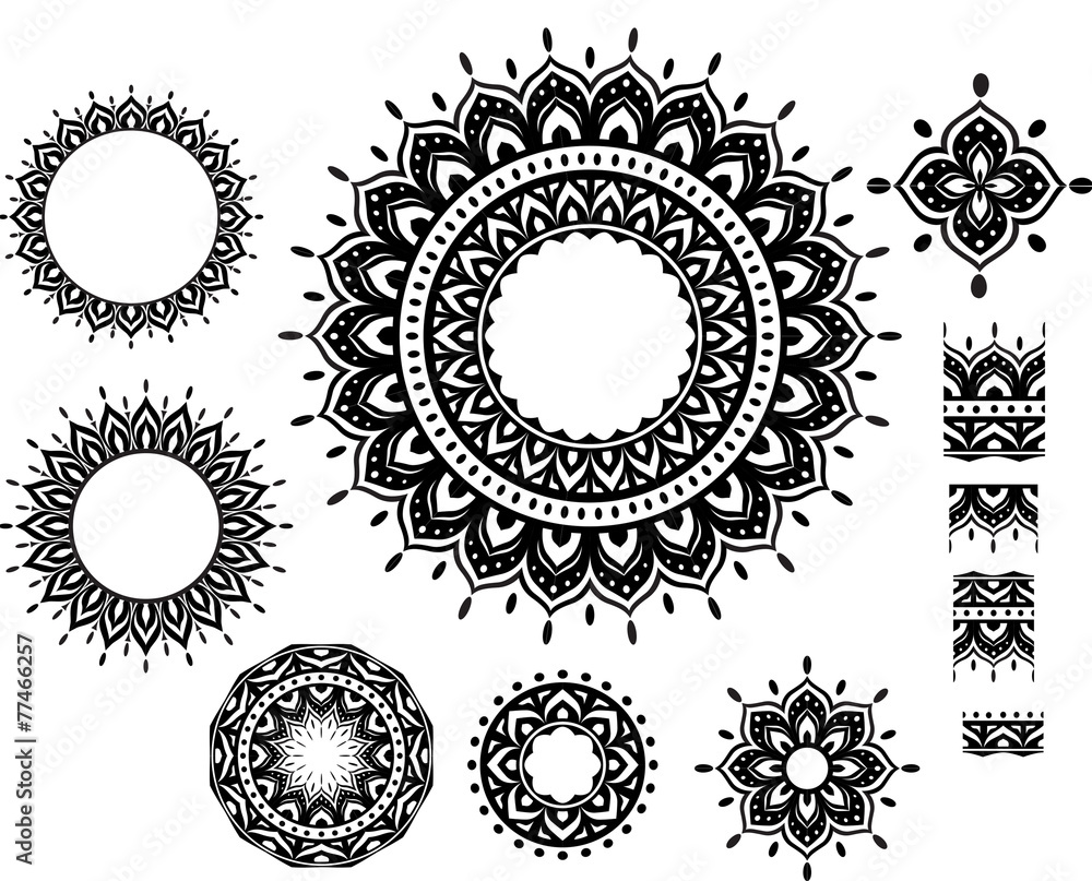 Round Ornament Pattern with pattern brush Round Ornament Pattern with pattern brush