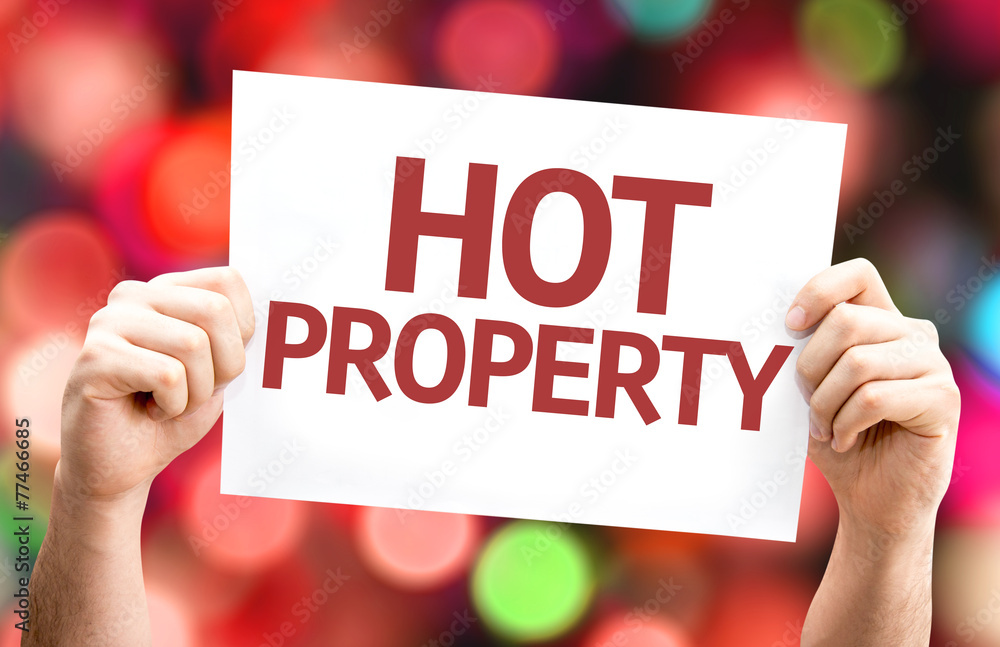 Hot Property card with colorful background Hot Property card with colorful background