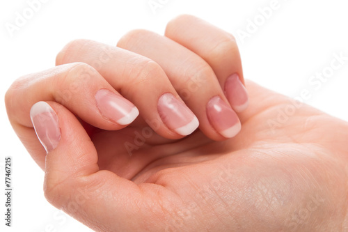 Hand with french manicure