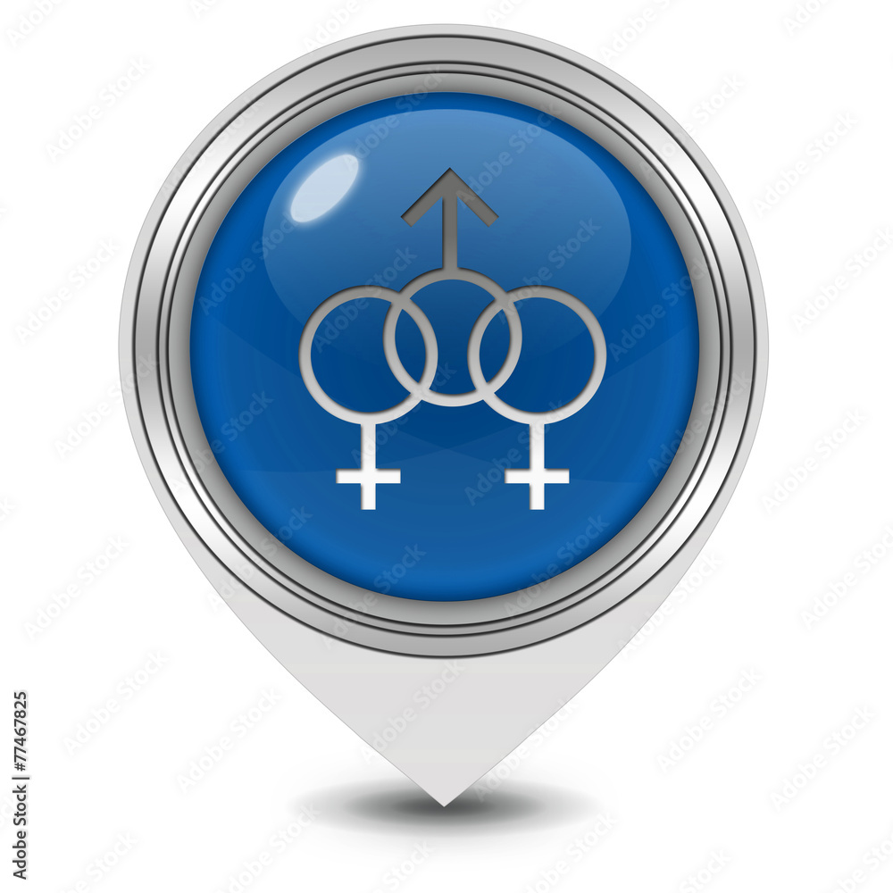 Sexuality pointer icon on white background Sexuality pointer icon on white background