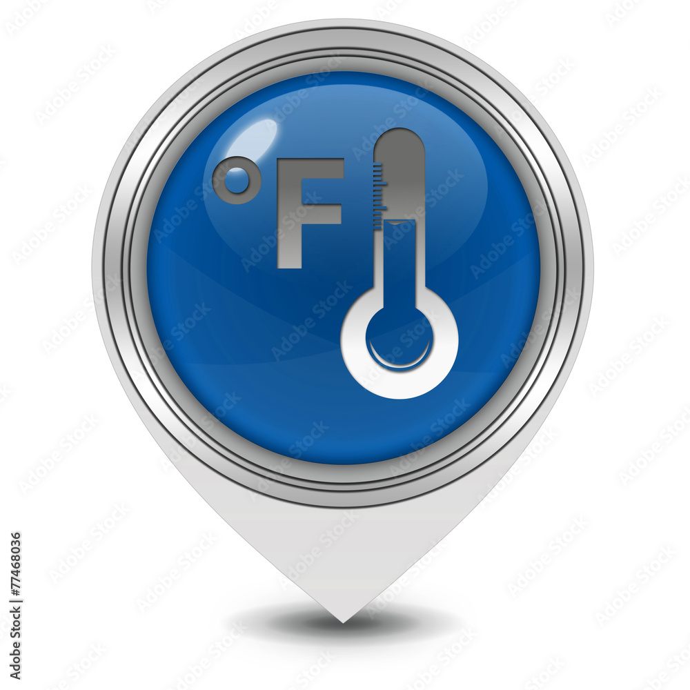 fahrenheit pointer icon on white background fahrenheit pointer icon on white background