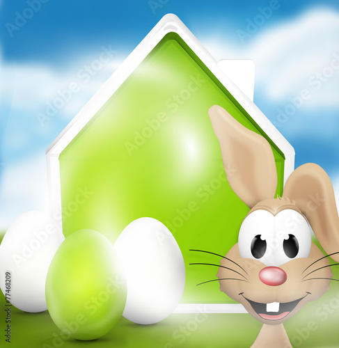 Easter sunny sky illustration