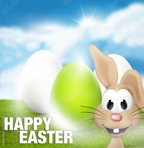 Easter sunny sky illustration
