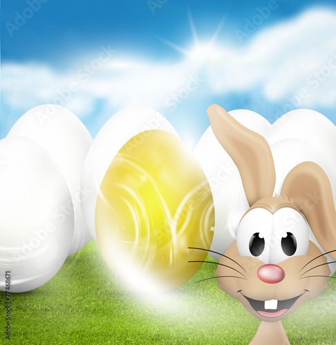 Easter sunny sky illustration