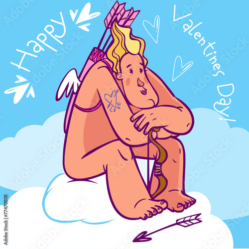 Valentines greeting card. vector illustration