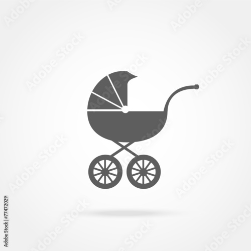 Baby carriage icon