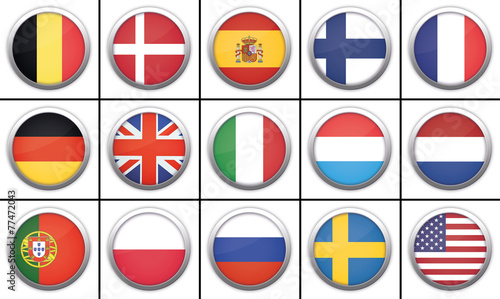 Free Download Flaggen Buttons - SET - GFXLoad