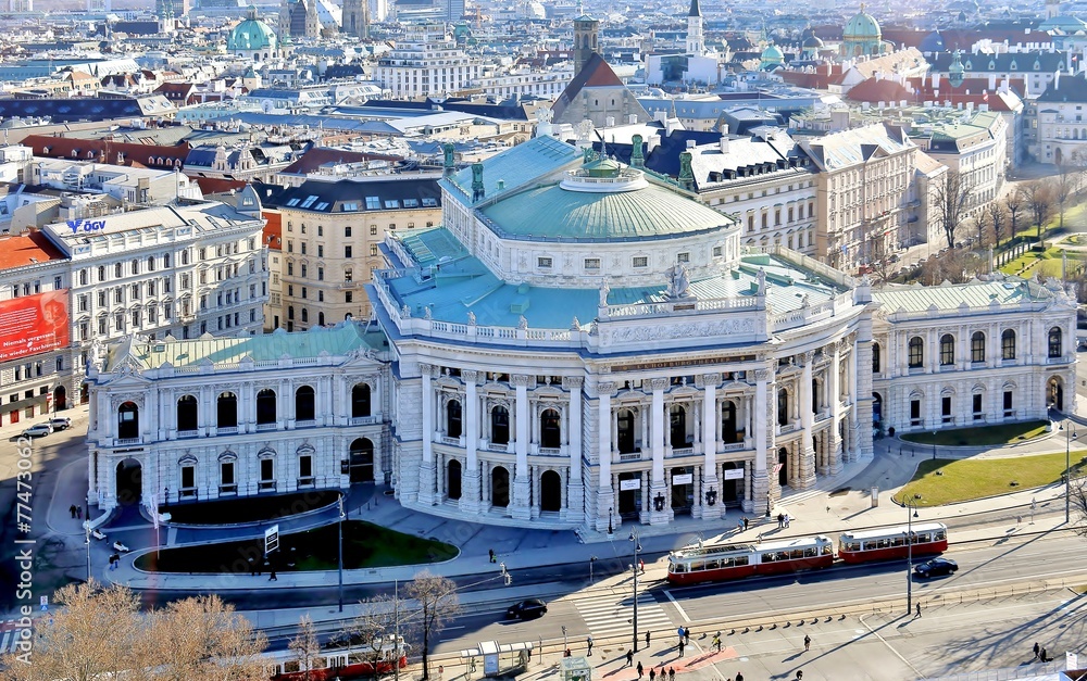 Burgtheater von oben, Wien, Österreich