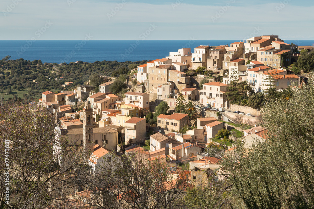 The village of Lumio in Balagne region of Corsica