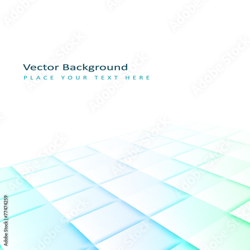 Abstract perspective background with square tiles