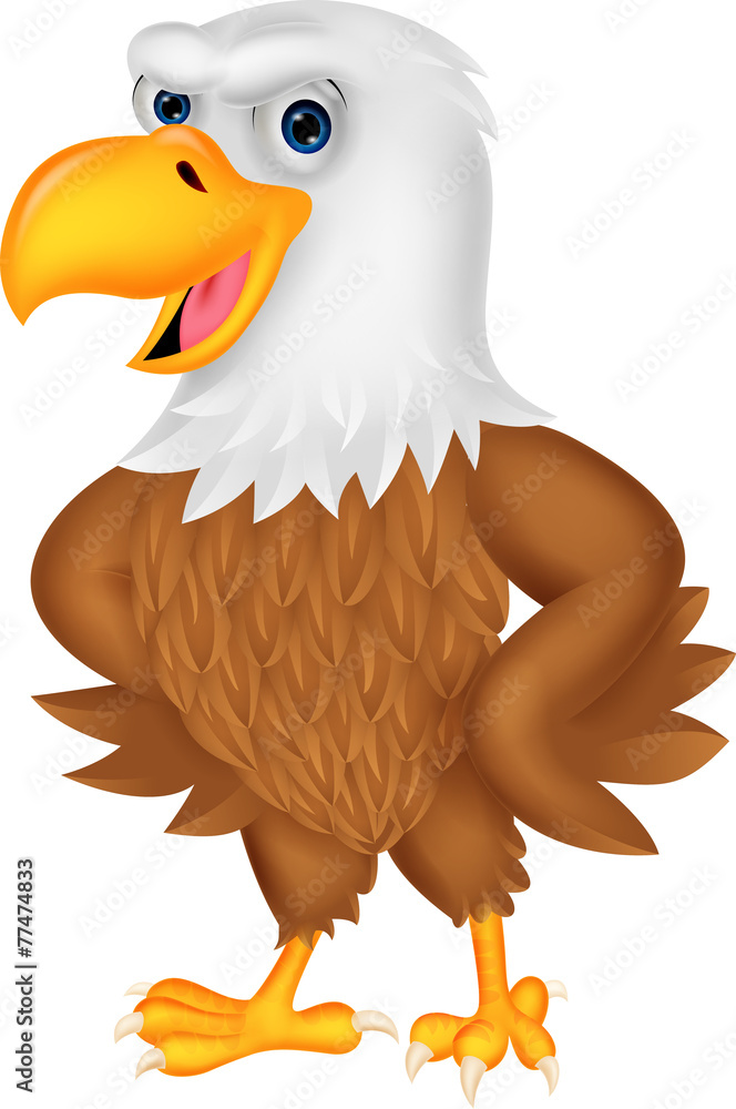 Fototapeta premium Cartoon eagle posing