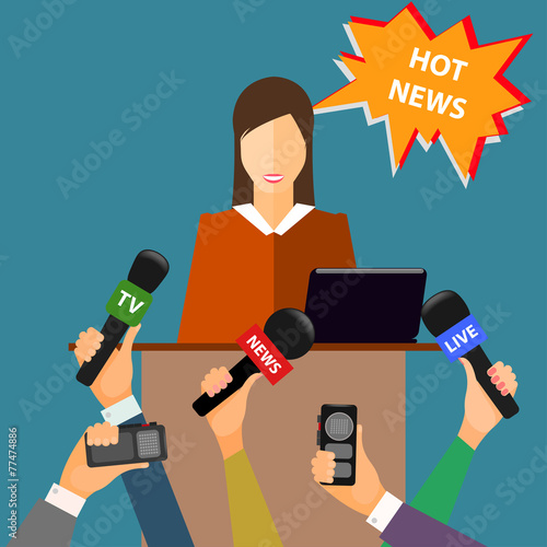 conceptual illustration on the theme of breaking news