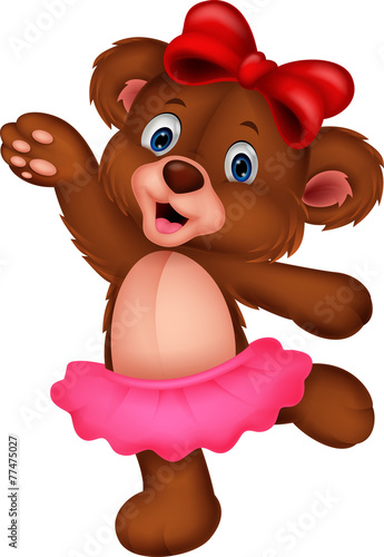 Cartoon baby bear dancing