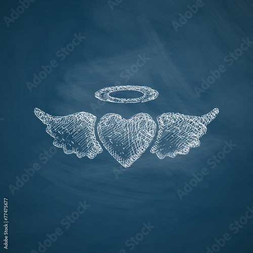 heart angel icon