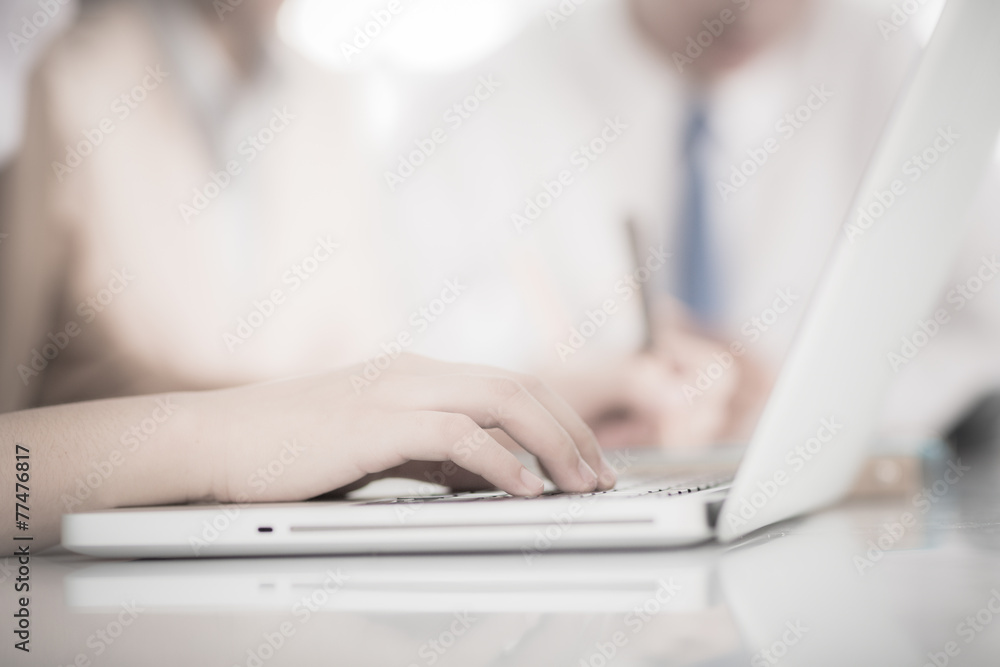 Business people discussing the charts and graphs showing the res