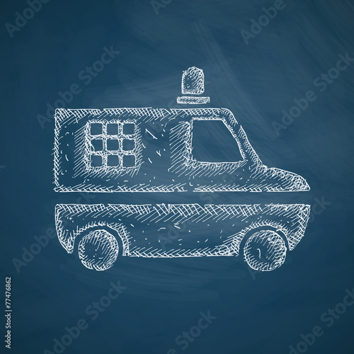 police car icon photo