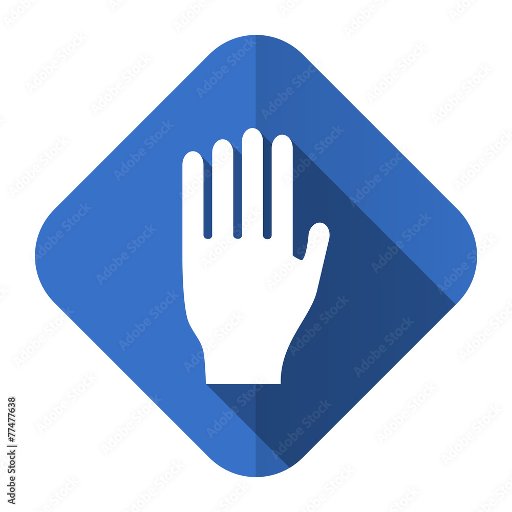 Obraz premium stop flat icon hand sign