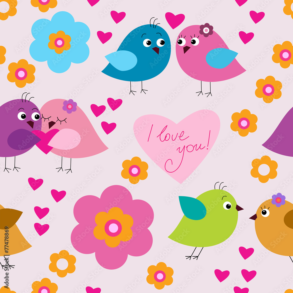Seamless pattern for Valentine's Day