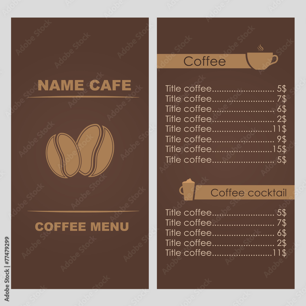 Obraz premium Design coffee menu