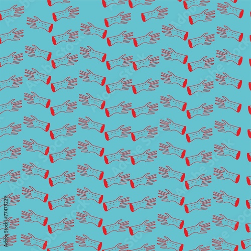 artificial hand seamless pattern