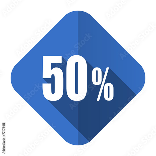 50 percent flat icon sale sign