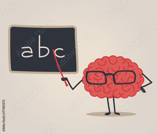 Brain character: Teaching photo