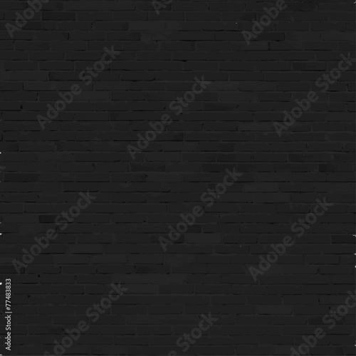 Brick wall background, black relief texture with shadow