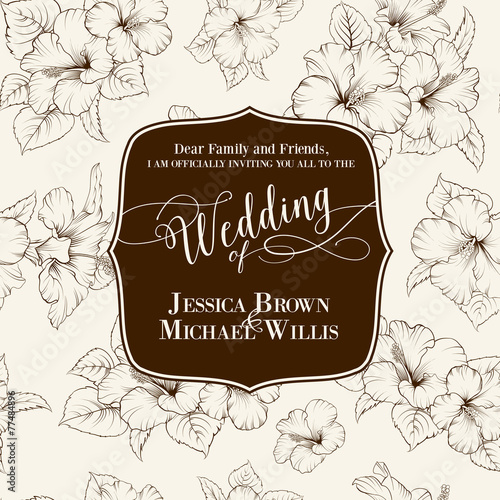 Marriage invitation card.