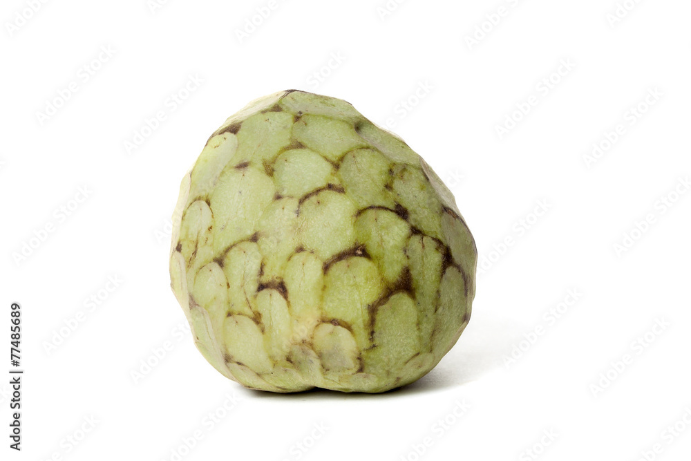Fototapeta premium Cherimoya fruit on white background