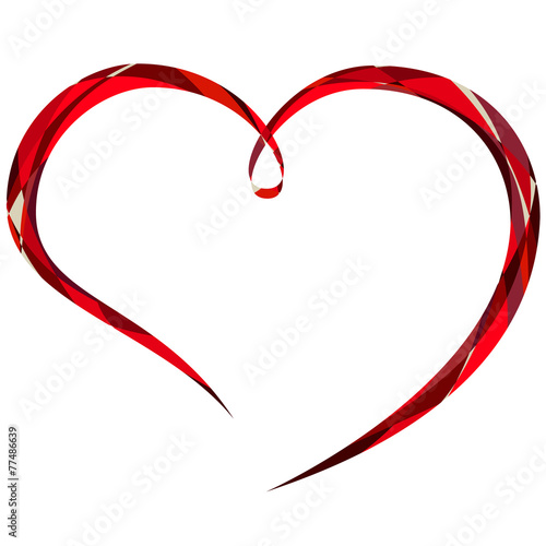 decorative valentine line heart