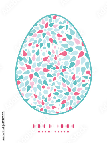 Vector abstract colorful drops Easter egg sillhouette frame card
