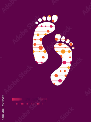 Vector abstract colorful stripes and shapes footprints