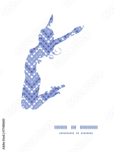 Vector purple drops chevron jumping girl silhouette pattern