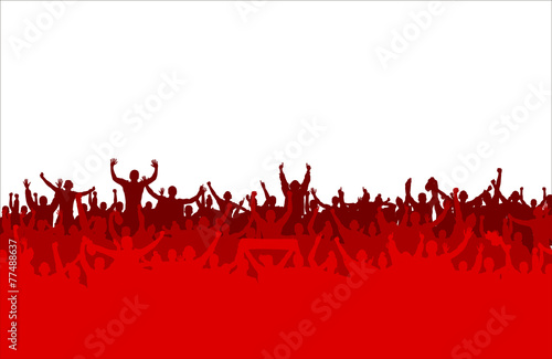 Poster of red fans