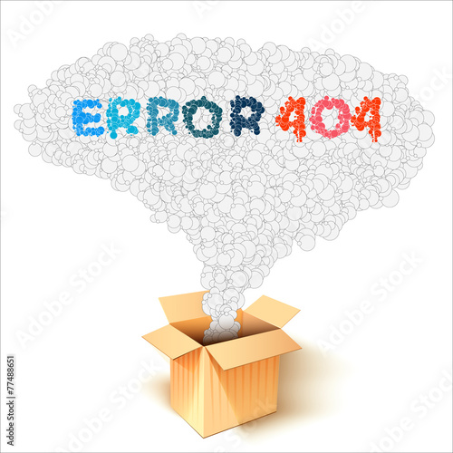 Error 404 bubbles out of the box