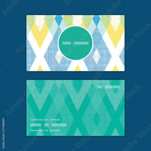 Vector colorful fabric ikat diamond vertical round frame pattern