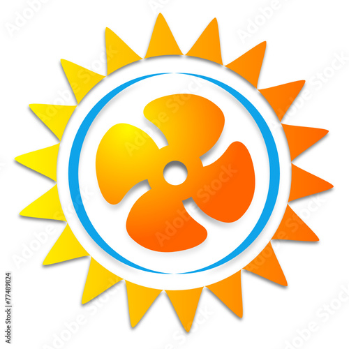 logo climatisation ventilation chaud