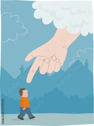 hand from above