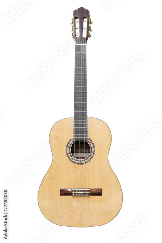 The image of acoustic guitar isolated