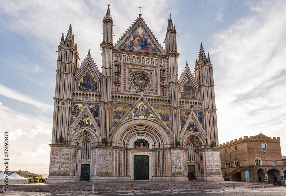 medieval cathedral in Orvieto, Umbria, Italy