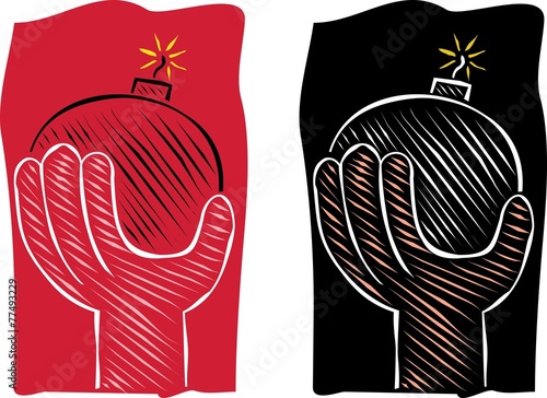 holding a bomb