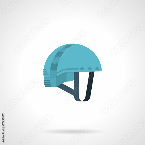 Flat color icon for climbing helmet