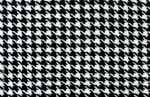 Black and white houndstooth pattern. Dogstooth check design. photo