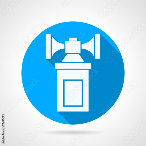 Double air horn flat vector icon